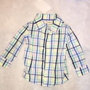 Beetle Ethread Long Sleeve Button Down Baby Boy Shirt | Size 12-18M